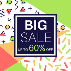 big sale promotional design poster with discount vector image