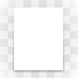 blank white paper on transparent background vector image