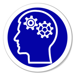 icon - thinking intelligence problems vector image