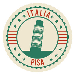 round international postal stamp italia travel vector image