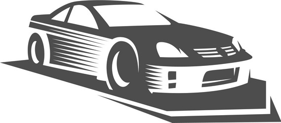 sports car logo template or icon vector image