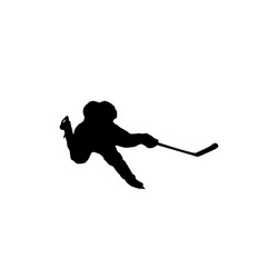 Ice hockey silhouettes vector