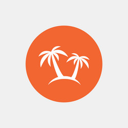 palm tree sign icon travel trip symbol vector image