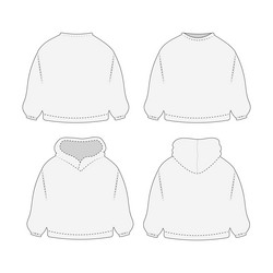 white sweatshirt and jumper mockup template vector image