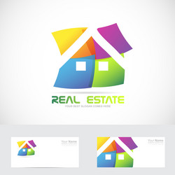 real estate logo vector image