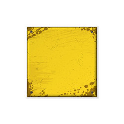 square yellow grunge frame vector image