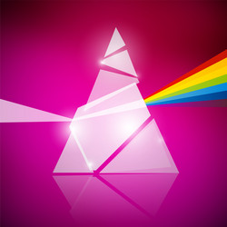 prism spectrum on pink background vector image