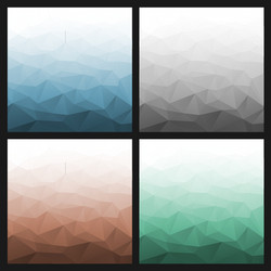 set of abstract gradient geometric backgrounds vector image