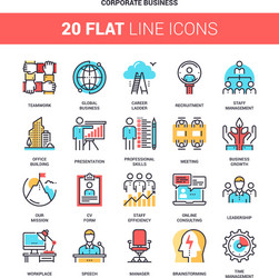 corporate business icons vector image