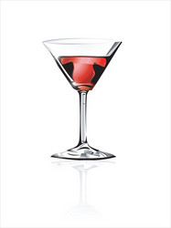 cocktail glass vector image