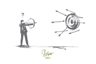 Loser concept hand drawn isolated vector