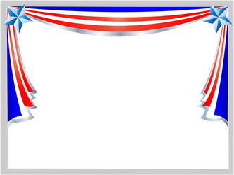 festive patriotic american flag frame vector image