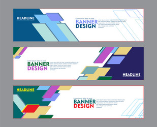 Set of banner design for web brochure vector