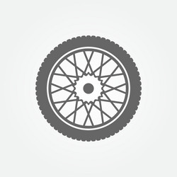 Wheel icon or symbol vector