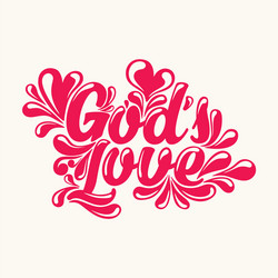 christian print gods love vector image