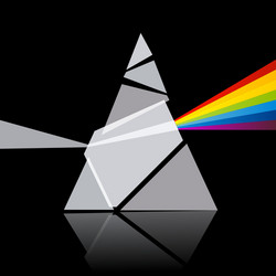 Prism spectrum on black background vector