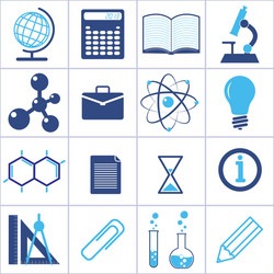 icons of a science and education vector image