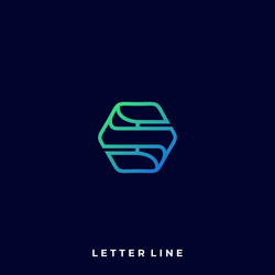 Letter s polygon template vector