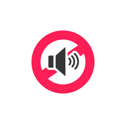 no sound sign icon noise vector image