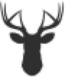 Pixel head of deer vector