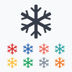 snowflake sign icon air conditioning symbol vector image