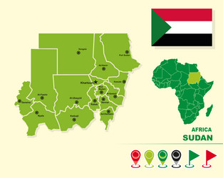 sudan map vector image