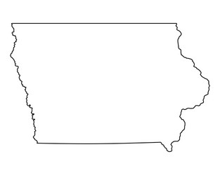 map of iowa vector image