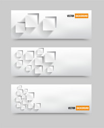 3d squares banners vector image