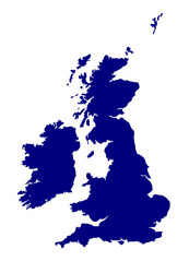 uk and southern ireland silhouette vector image