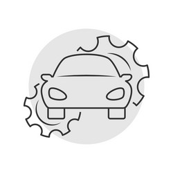 car repair outline icon vector image