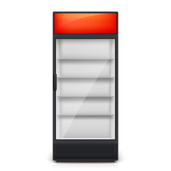 empty vending machine isolated on white background vector image