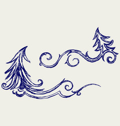 abstract christmas tree vector image