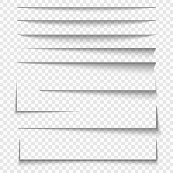 Paper sheet shadow effect vector