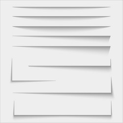 paper sheet shadow effect vector image