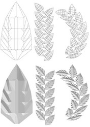 carved leaf vector image