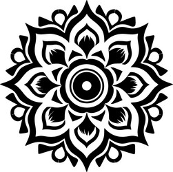 mandala - minimalist and simple silhouette vector image