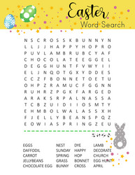 easter word search puzzle vector image