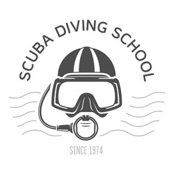 scuba diving emblems or logo mask vector image