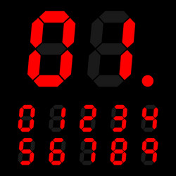 Digital number on dark background vector