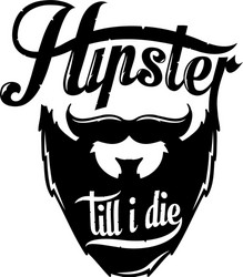 hipster til i die vector image