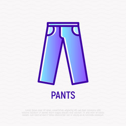 pants thin line icon modern vector image