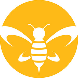 Bee logo template icon vector