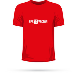 a red t-shirt vector image