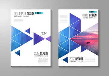 brochure template flyer design or depliant cover vector image