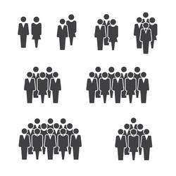 People staff crowd group icon on white background vector