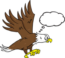 eagle with speech bubble vector image