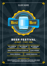 oktoberfest beer festival celebration typography vector image