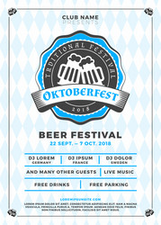 oktoberfest beer festival celebration typography vector image