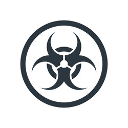 biohazard sign in flat style vector image