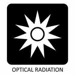 optical radiation icon vector image